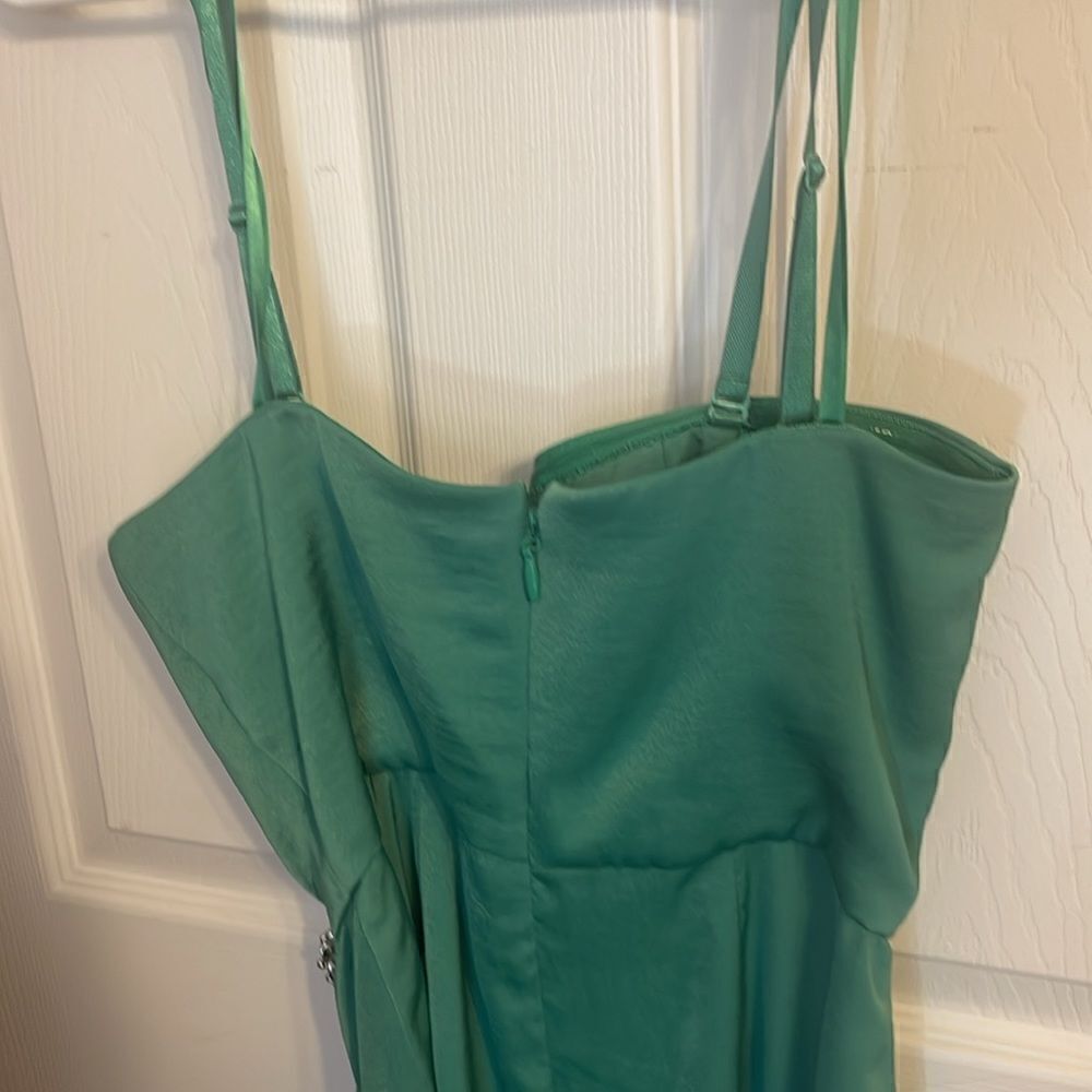 BCBG MaxAzria Kelly Dress silver broche strapless EUC size 4 - Picture 7 of 10